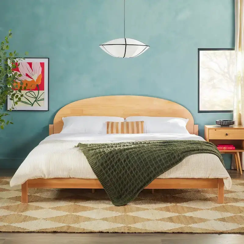 Designs Arched Headboard Solid Pine King Bed