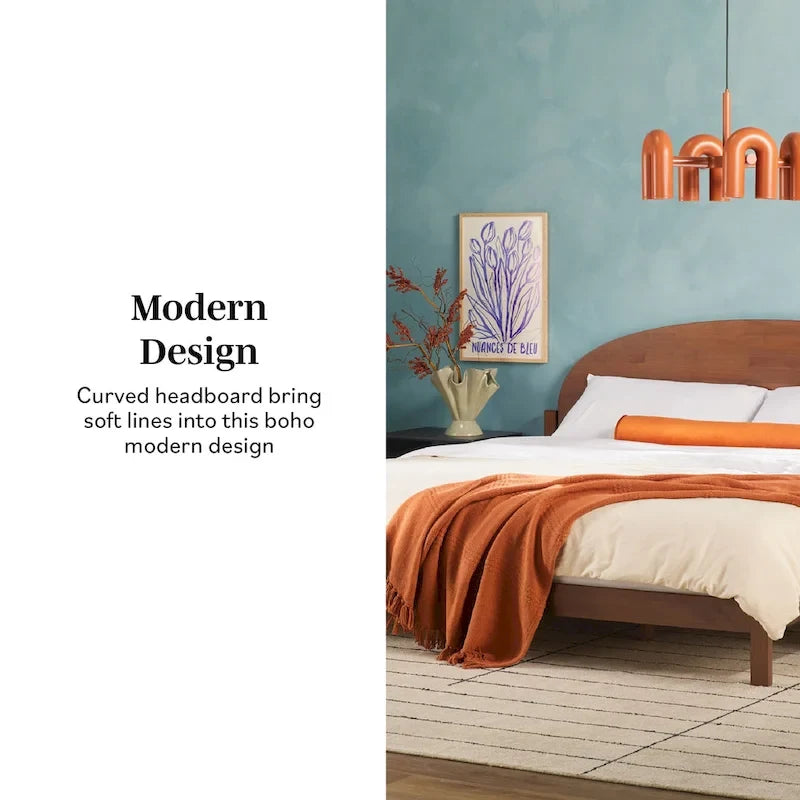 Designs Arched Headboard Solid Pine King Bed