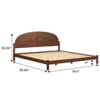 Designs Arched Headboard Solid Pine King Bed