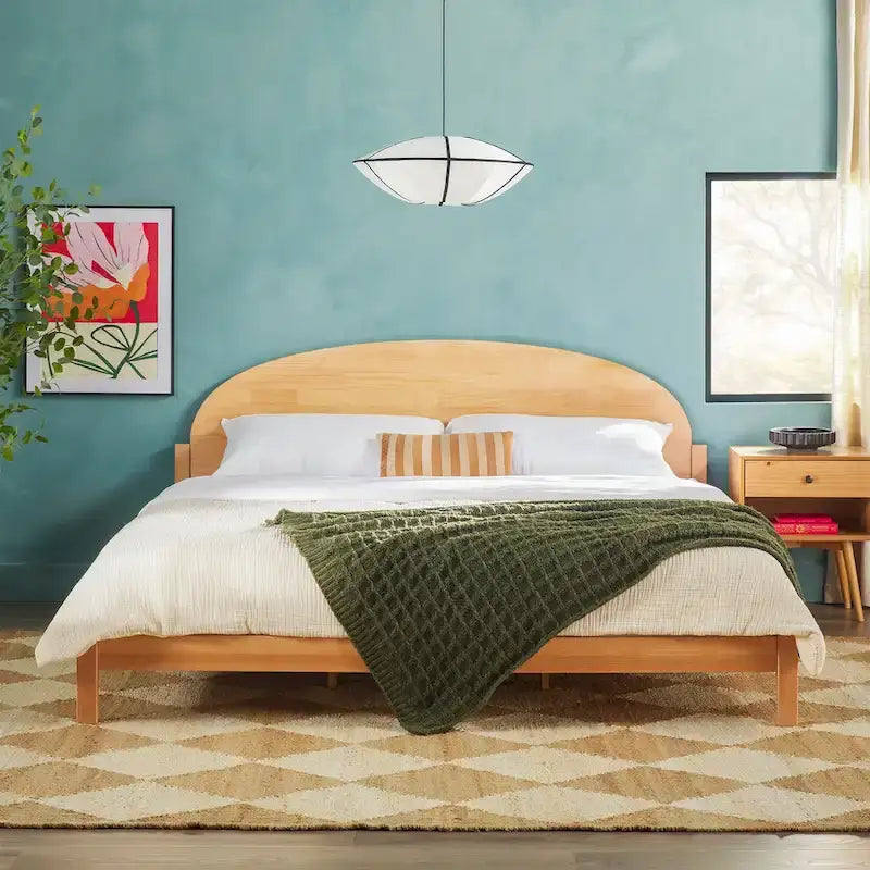 Designs Arched Headboard Solid Pine King Bed
