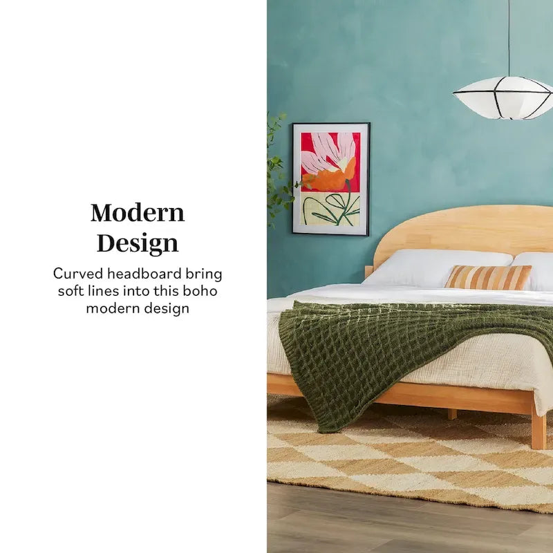 Designs Arched Headboard Solid Pine King Bed