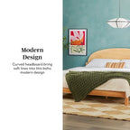 Designs Arched Headboard Solid Pine King Bed