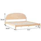 Designs Arched Headboard Solid Pine King Bed