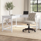 Key West 60W L Shaped Desk for Home Office by Bush Furniture