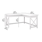 Key West 60W L Shaped Desk for Home Office by Bush Furniture