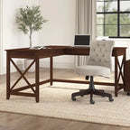 Key West 60W L Shaped Desk for Home Office by Bush Furniture