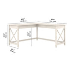Key West 60W L Shaped Desk for Home Office by Bush Furniture