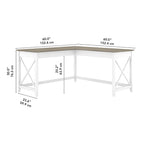 Key West 60W L Shaped Desk for Home Office by Bush Furniture