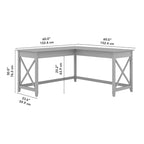 Key West 60W L Shaped Desk for Home Office by Bush Furniture