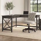 Key West 60W L Shaped Desk for Home Office by Bush Furniture