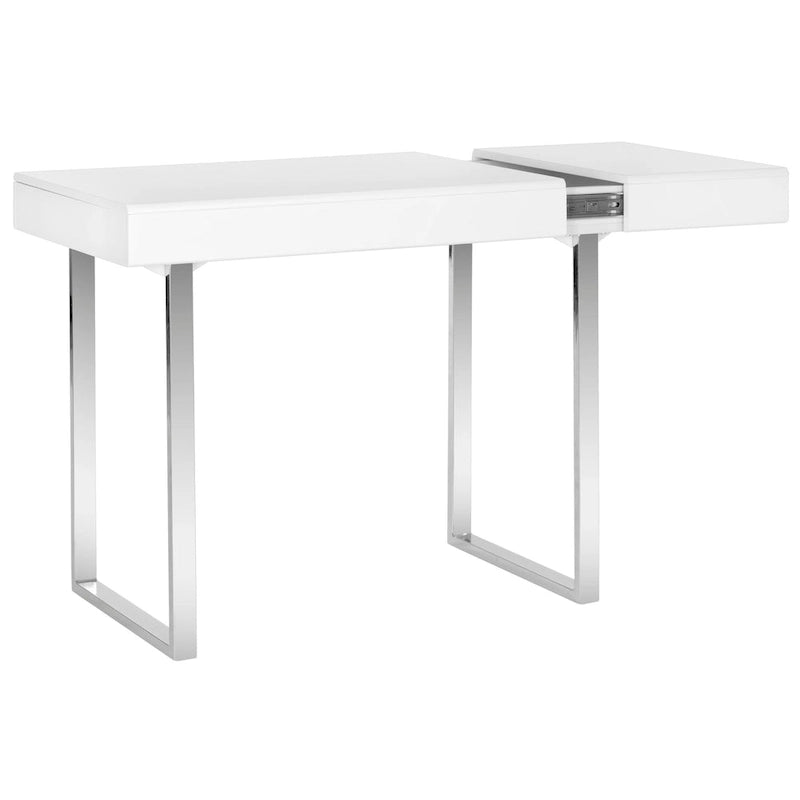 SAFAVIEH Darleen Modern Glam Modern White/ Chrome Desk
