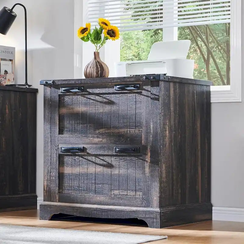 Farmhouse File Cabinet, Wood Filing Cabinets, Office Storage Cabinet