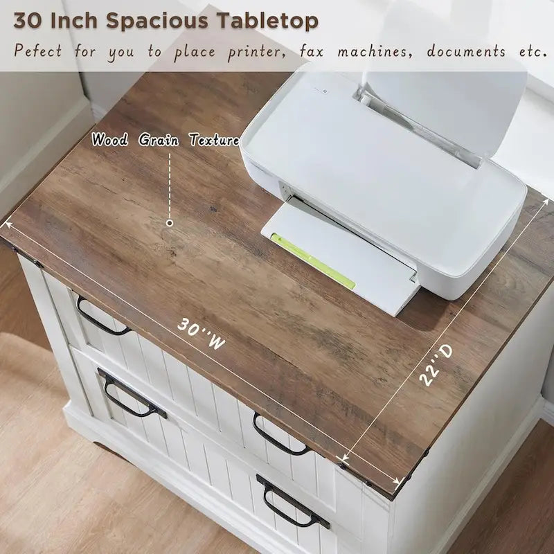 Farmhouse File Cabinet, Wood Filing Cabinets, Office Storage Cabinet