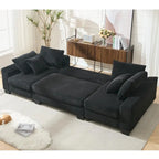 114  Pull Out Sleeper Sofa Bed,Adjustable Sleeper Sofa,Corduroy Sofa