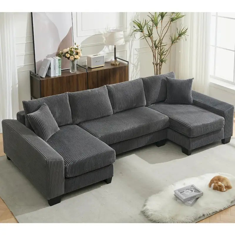 114  Pull Out Sleeper Sofa Bed,Adjustable Sleeper Sofa,Corduroy Sofa
