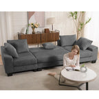 114  Pull Out Sleeper Sofa Bed,Adjustable Sleeper Sofa,Corduroy Sofa