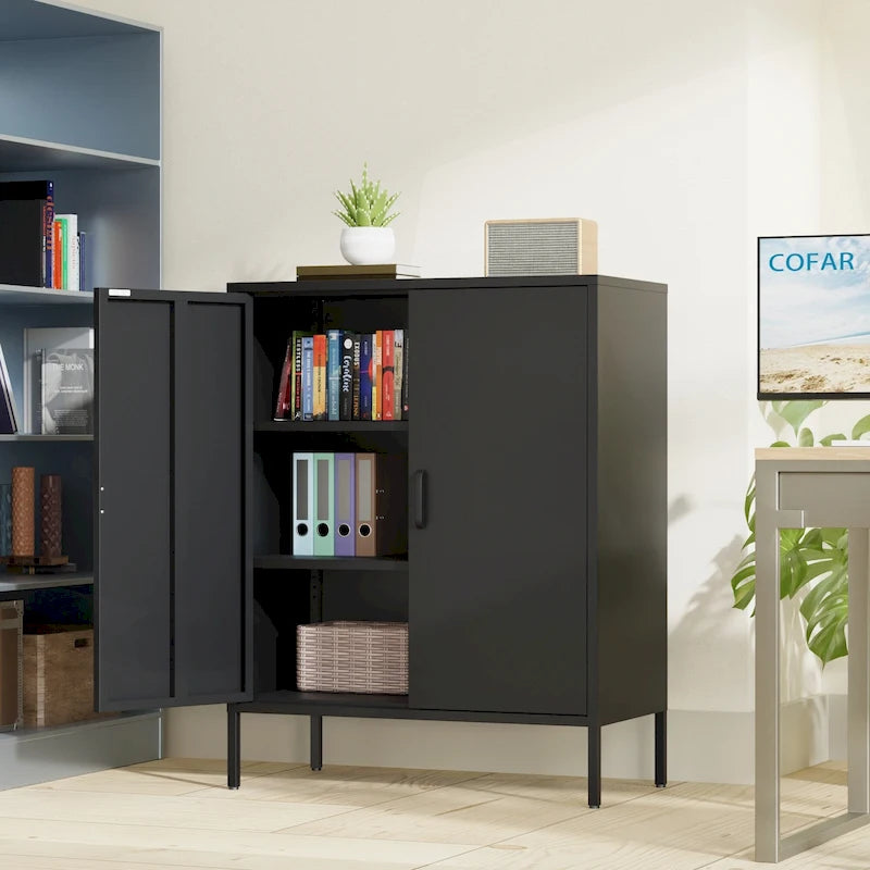 Versatile Metal Storage Cabinet for Various Spaces and Demands