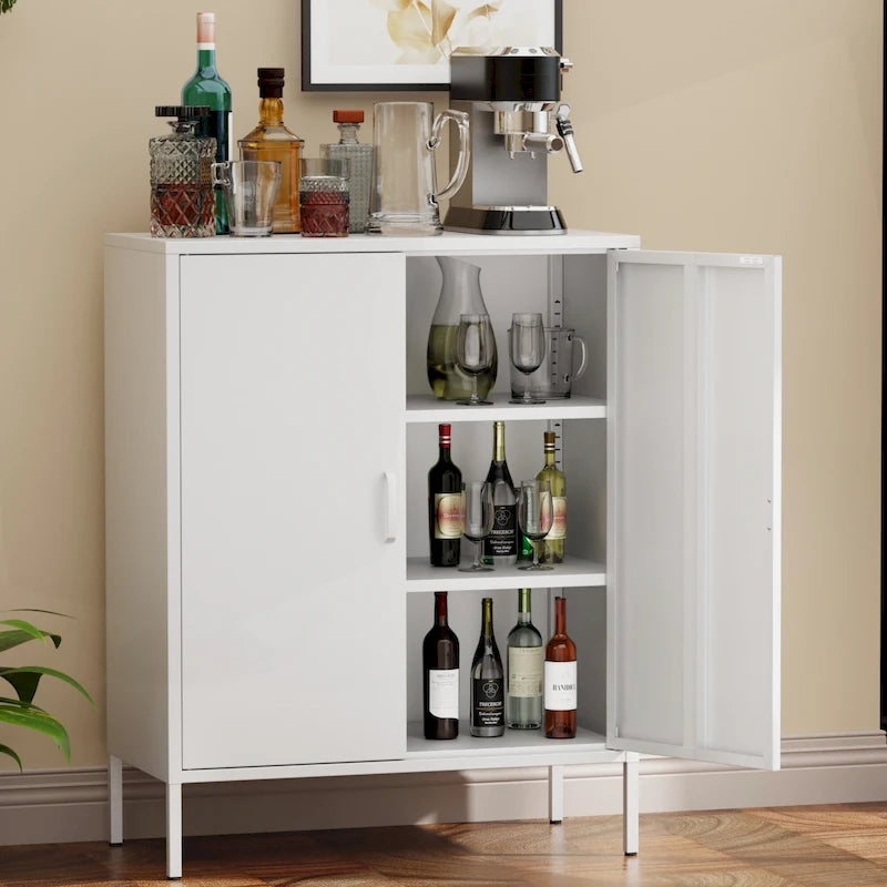 Versatile Metal Storage Cabinet for Various Spaces and Demands