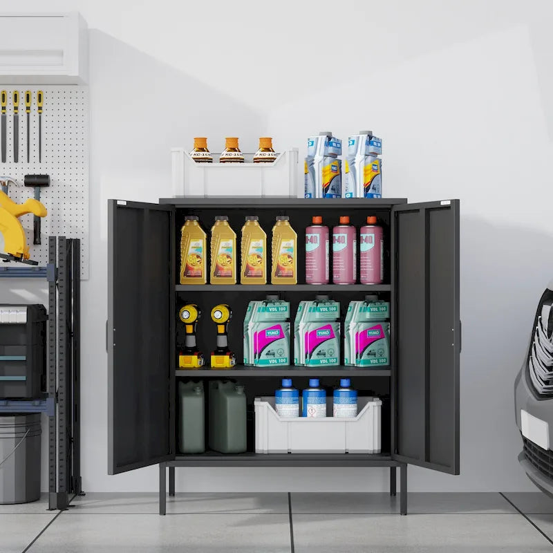 Versatile Metal Storage Cabinet for Various Spaces and Demands