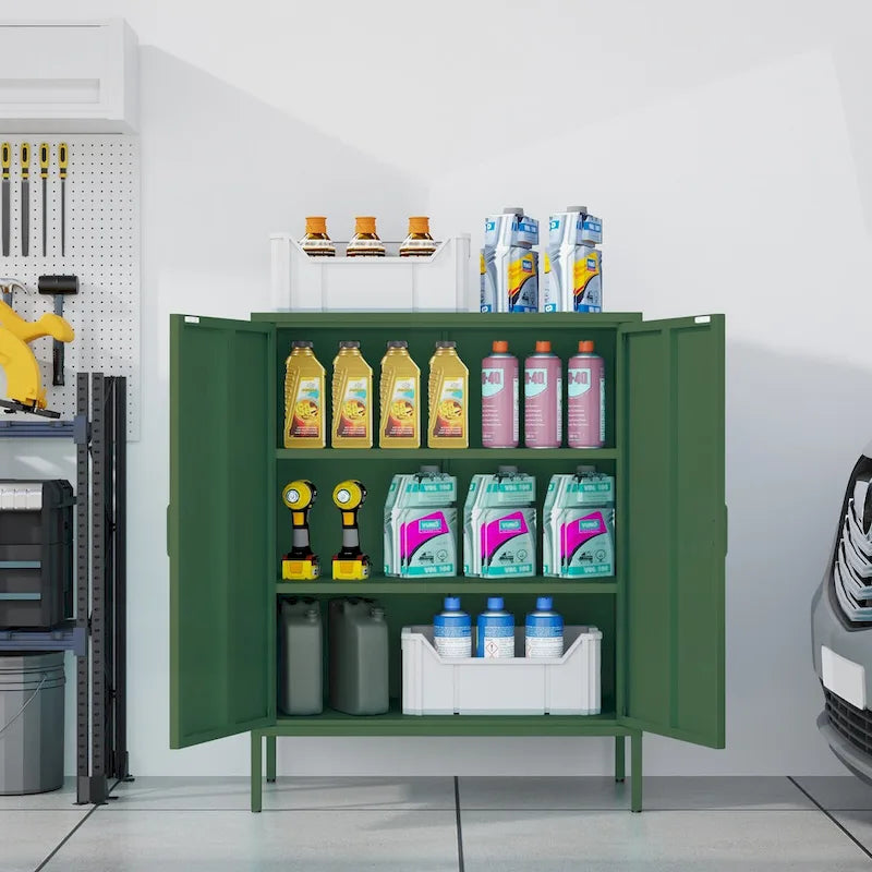 Versatile Metal Storage Cabinet for Various Spaces and Demands