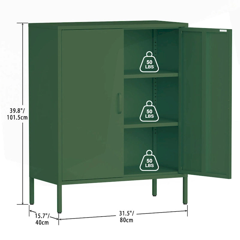 Versatile Metal Storage Cabinet for Various Spaces and Demands
