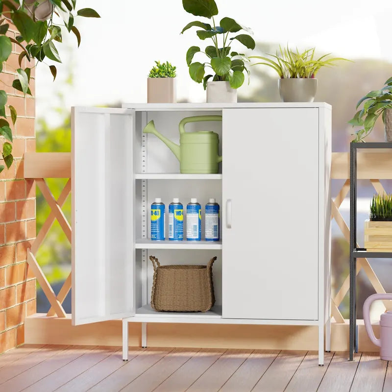 Versatile Metal Storage Cabinet for Various Spaces and Demands
