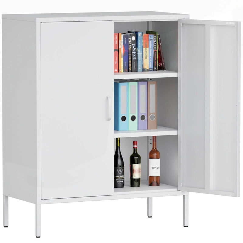 Versatile Metal Storage Cabinet for Various Spaces and Demands