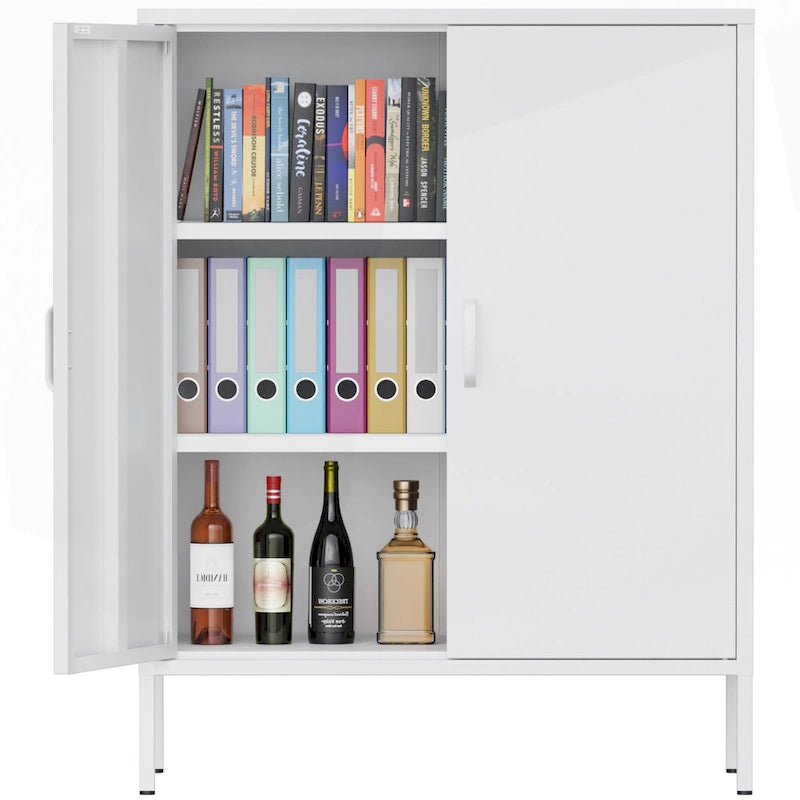 Versatile Metal Storage Cabinet for Various Spaces and Demands
