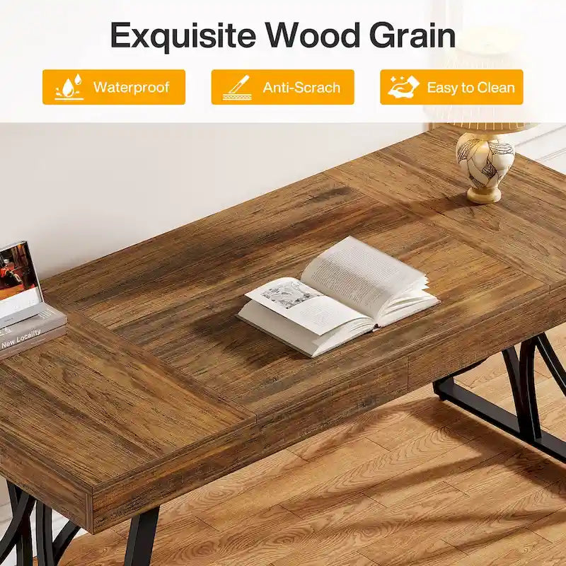 63-Inch Executive Desk, Industrial Large Computer Desk