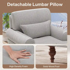 Chaise Lounge Chair with Adjustable Backrest, Indoor Modern Oversized Comfy Chair