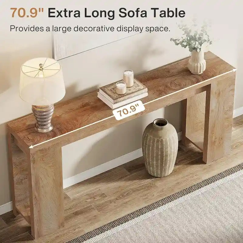 70.9 Inches Long Console Sofa Table for Living Room Entryway Hallway