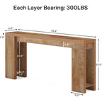 70.9 Inches Long Console Sofa Table for Living Room Entryway Hallway