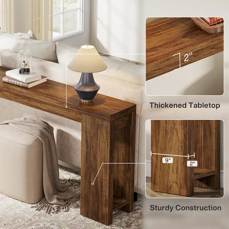 70.9 Inches Long Console Sofa Table for Living Room Entryway Hallway