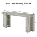 70.9 Inches Long Console Sofa Table for Living Room Entryway Hallway