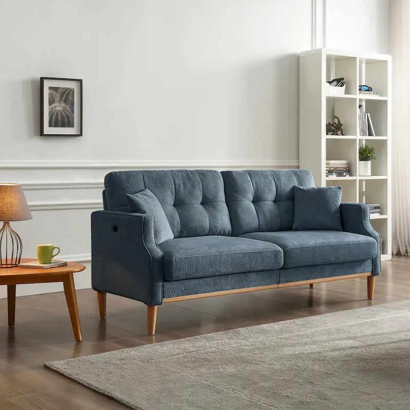 Living Space Waterproof Fabric 3-Seater Sofa with USB Charge Port