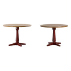 Round Two-Tone Dining Table
