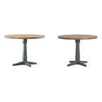 Round Two-Tone Dining Table