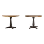 Round Two-Tone Dining Table
