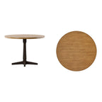 Round Two-Tone Dining Table