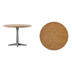 Round Two-Tone Dining Table
