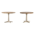 Round Two-Tone Dining Table