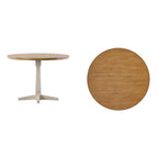 Round Two-Tone Dining Table