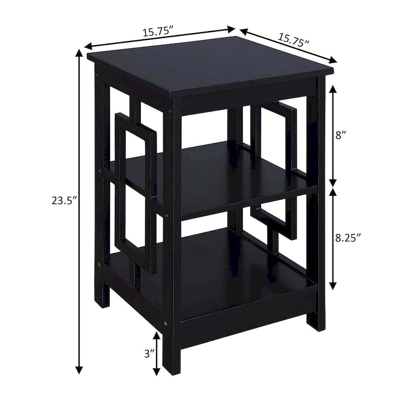 Town Square End Table with Shelves