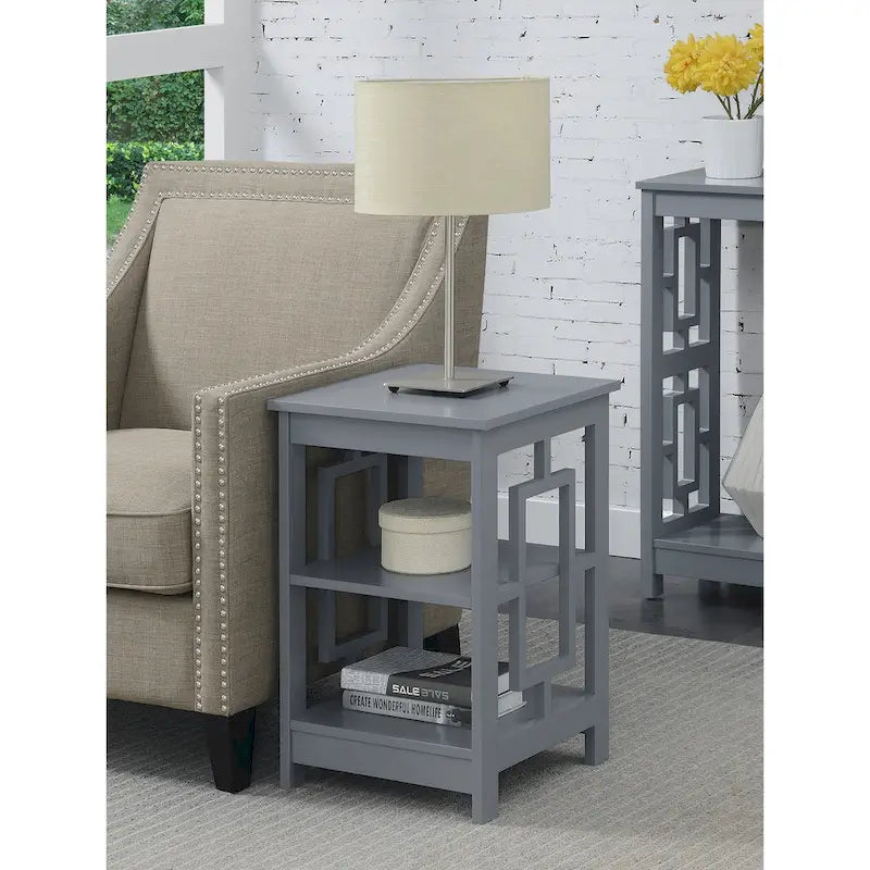Town Square End Table with Shelves