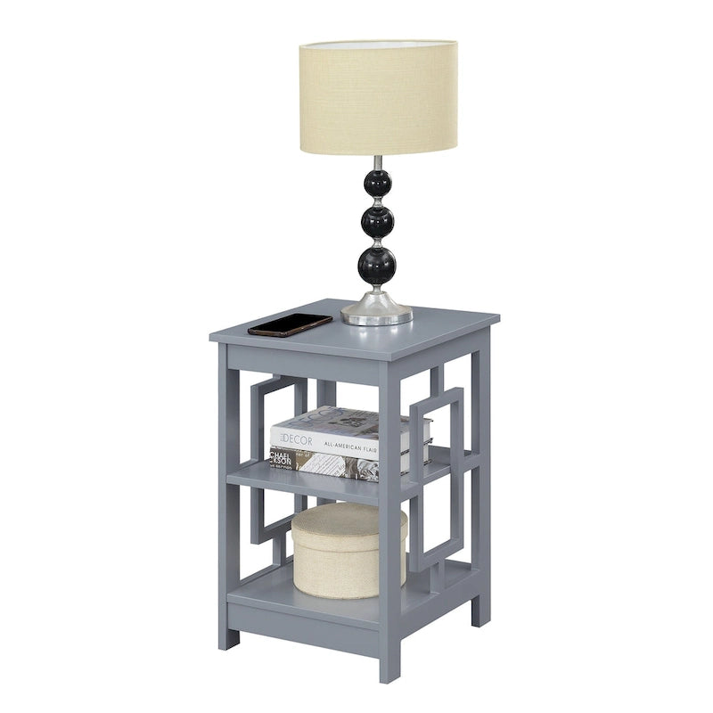 Town Square End Table with Shelves