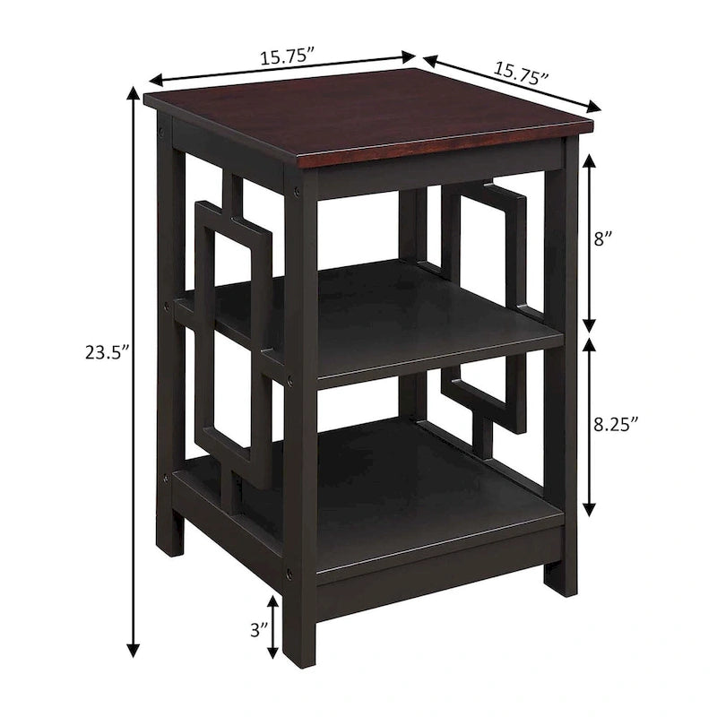Town Square End Table with Shelves
