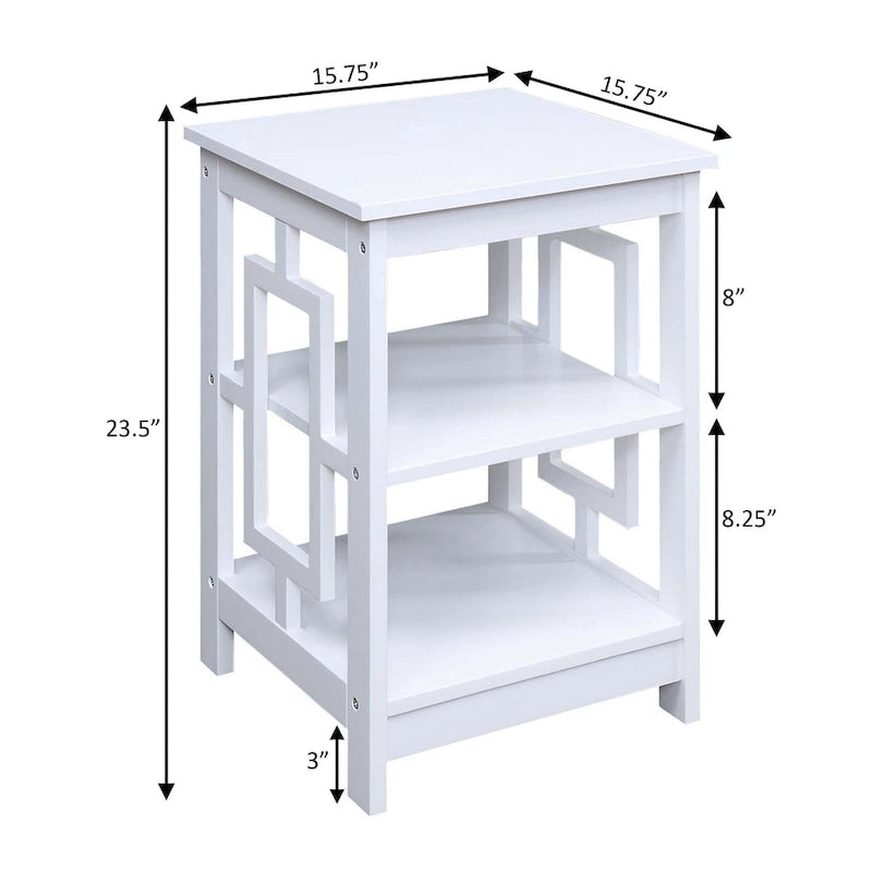 Town Square End Table with Shelves