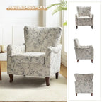 Samouel Modern Floral Upholstered Armchair with Wingback Design