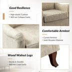 Samouel Modern Floral Upholstered Armchair with Wingback Design