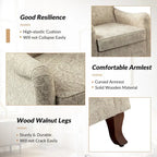 Samouel Modern Floral Upholstered Armchair with Wingback Design